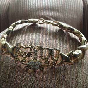 I love you anklet hugs and kisses